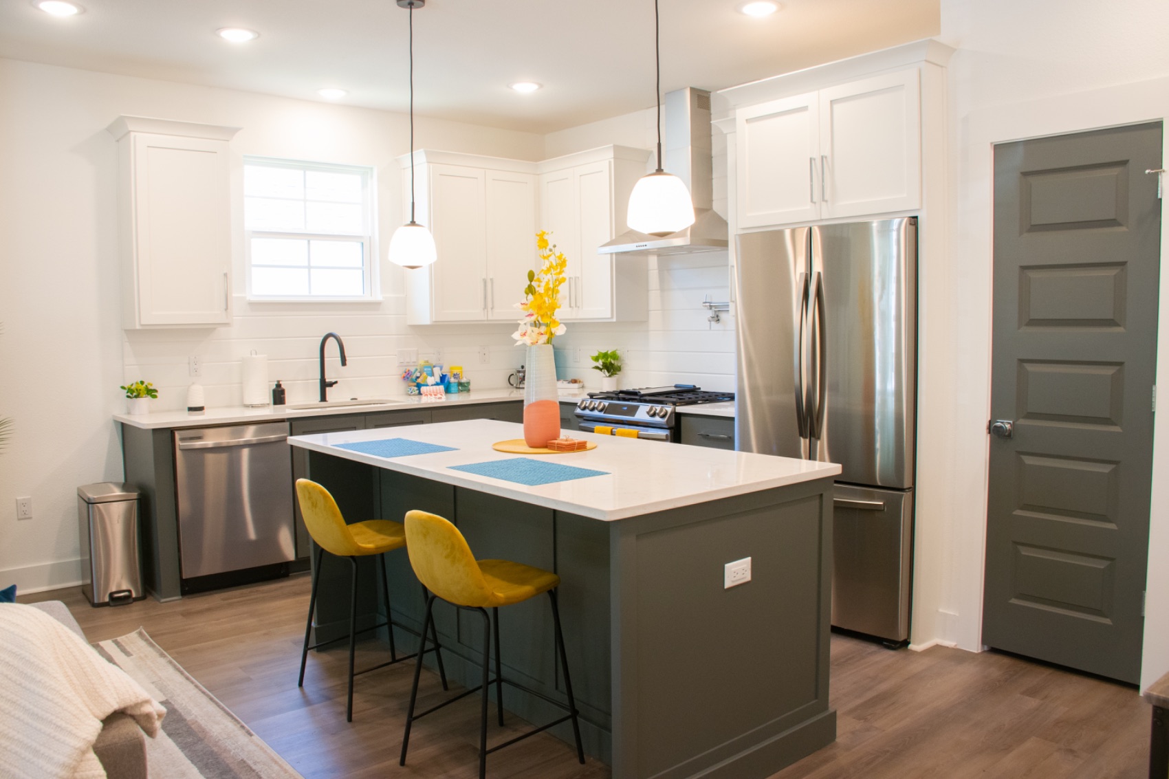 The Yellow Door — island kitchen
